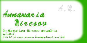 annamaria mircsov business card