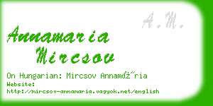 annamaria mircsov business card